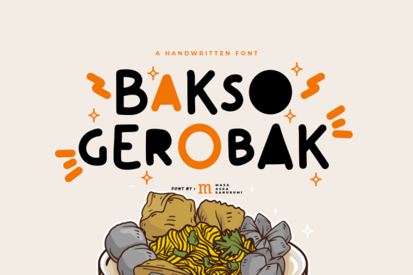 Bakso Gerobak: A Playful Display Font for Engaging Campaigns