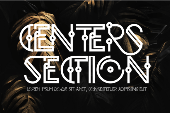 Centers Section: A Modern Geometric Font for Editorial Flair