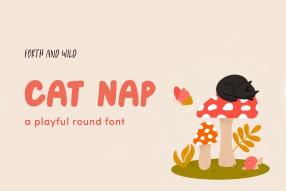 Enhance Your Editorial Design with the Playful Cat Nap Font
