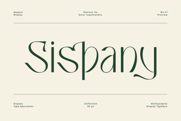 Exploring Sispany: A Modern Display Font for Brand Identity