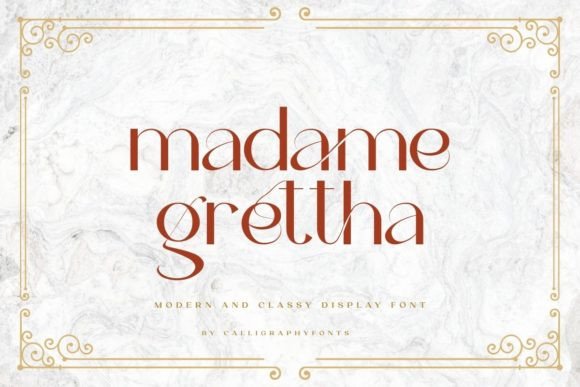 Madame Grettha: Elevate Your Brand with a Classy Serif Font