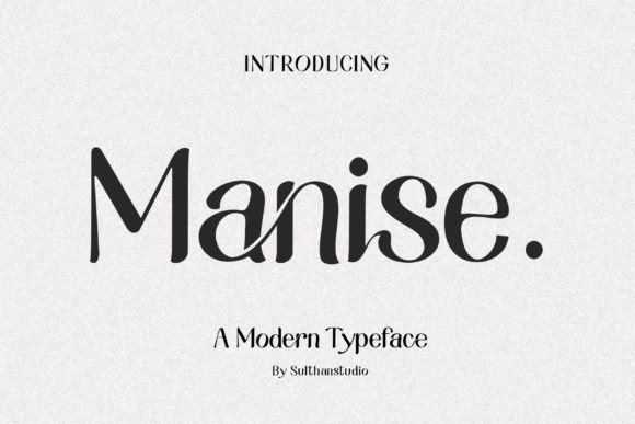 Manise: A Modern Display Font for Professional Branding