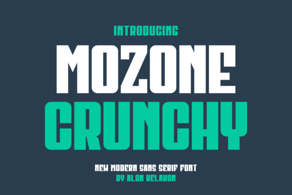 Mozone Crunchy: A Modern Display Font for Web Design