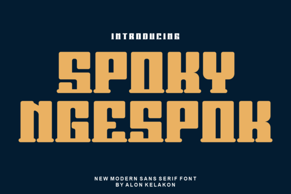 Spoky Ngespok: A Modern Display Font for Crafters