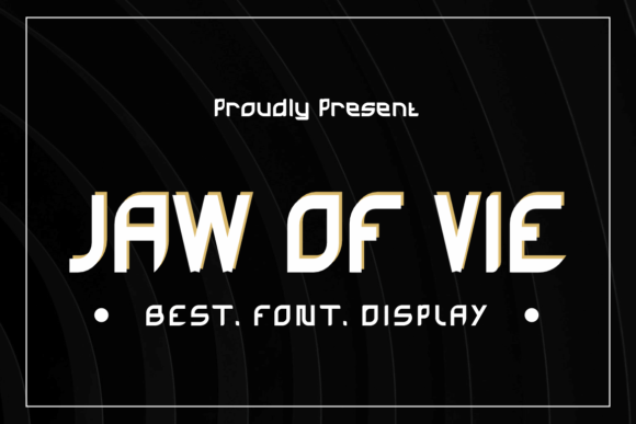 Unleash Creativity with Jaw of Vie: A Bold Display Font